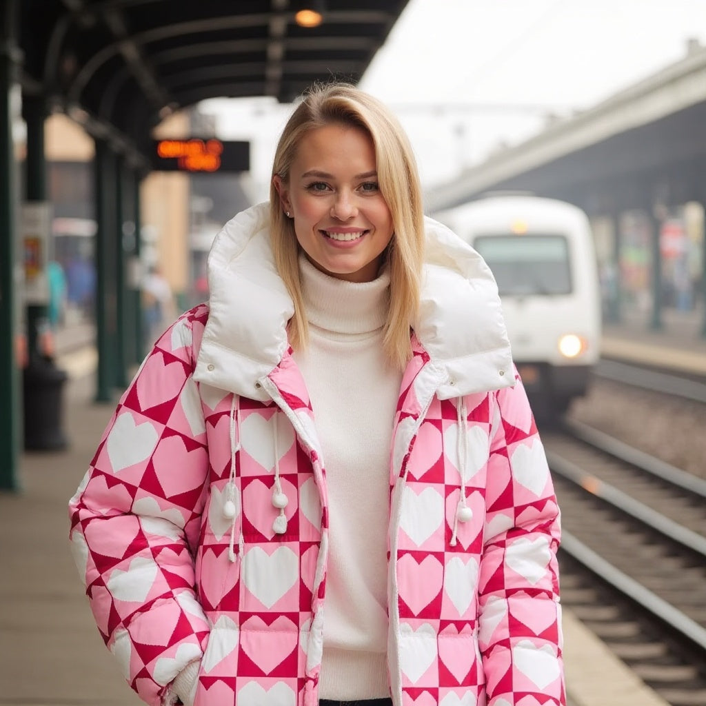 Hartprint Winter Puffer Jas